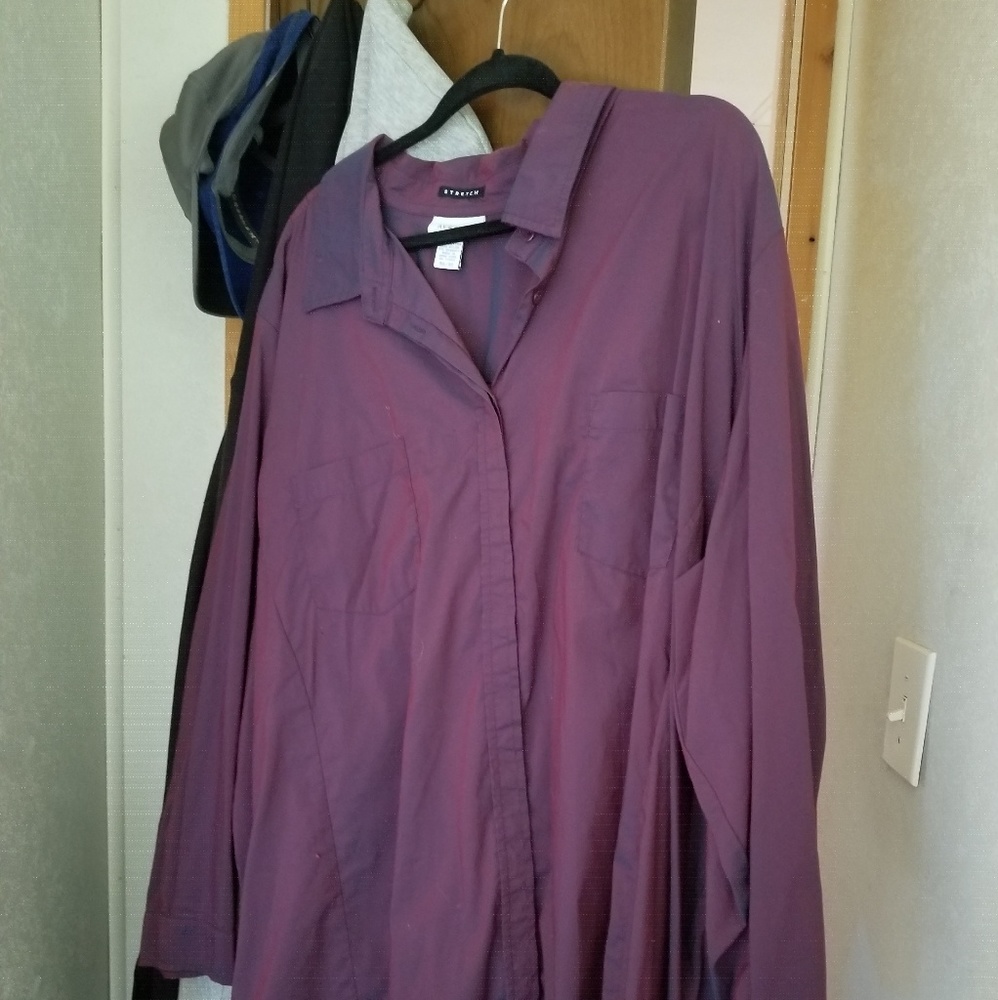Purple/burgundy shift blouse